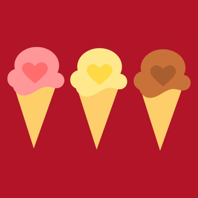 Eis Herz Eiscreme Erdbeereis Eisdiele Geschenk