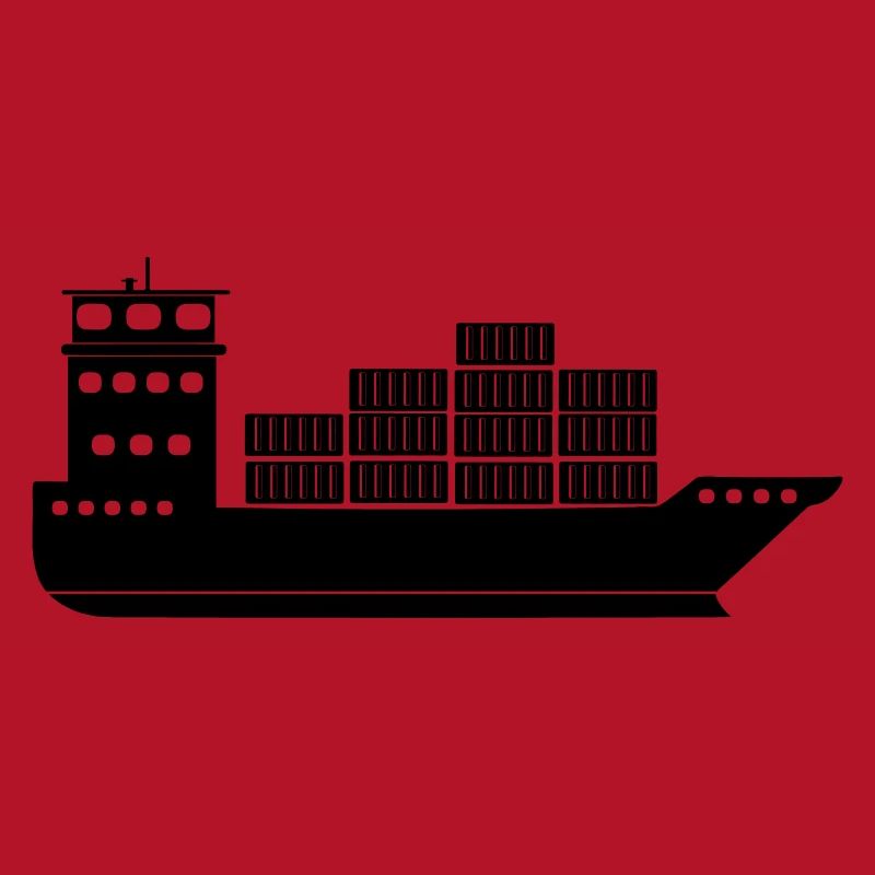 Seecontainerschiff oder Boot mit Containern