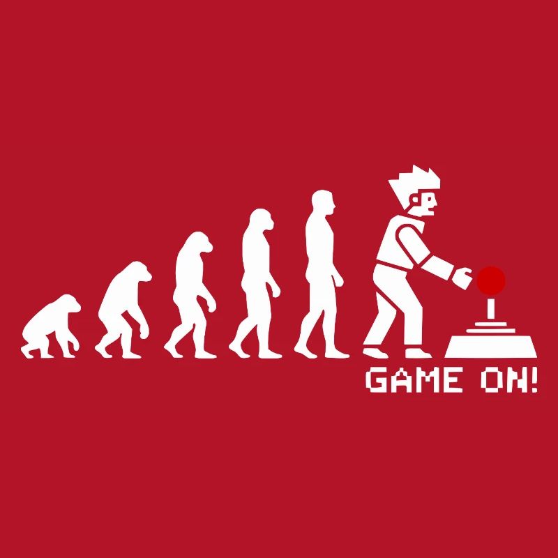 Game On Evolution: Gaming Button Gamer Nerd