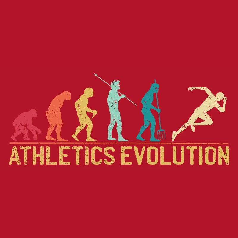 Evolution des athlètes humains Impression d’art