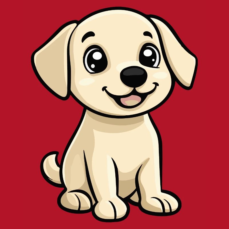 Labrador Hund Comic Niedlich