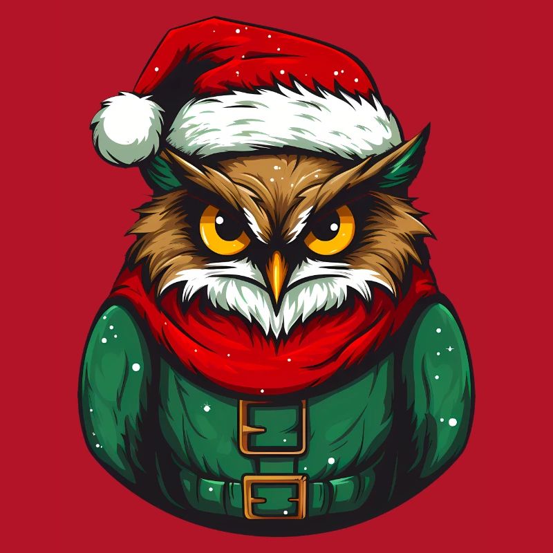 Weihnachtseule im Grünpullover