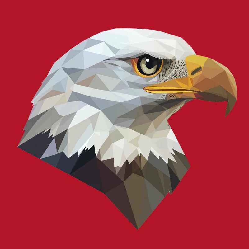 Conception de logo Eagle Head Low Poly Art