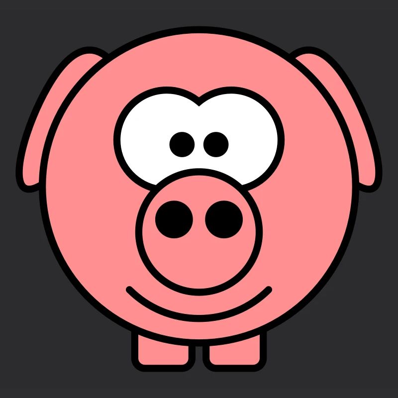 Mignon bande dessinée cochon peeps friendly