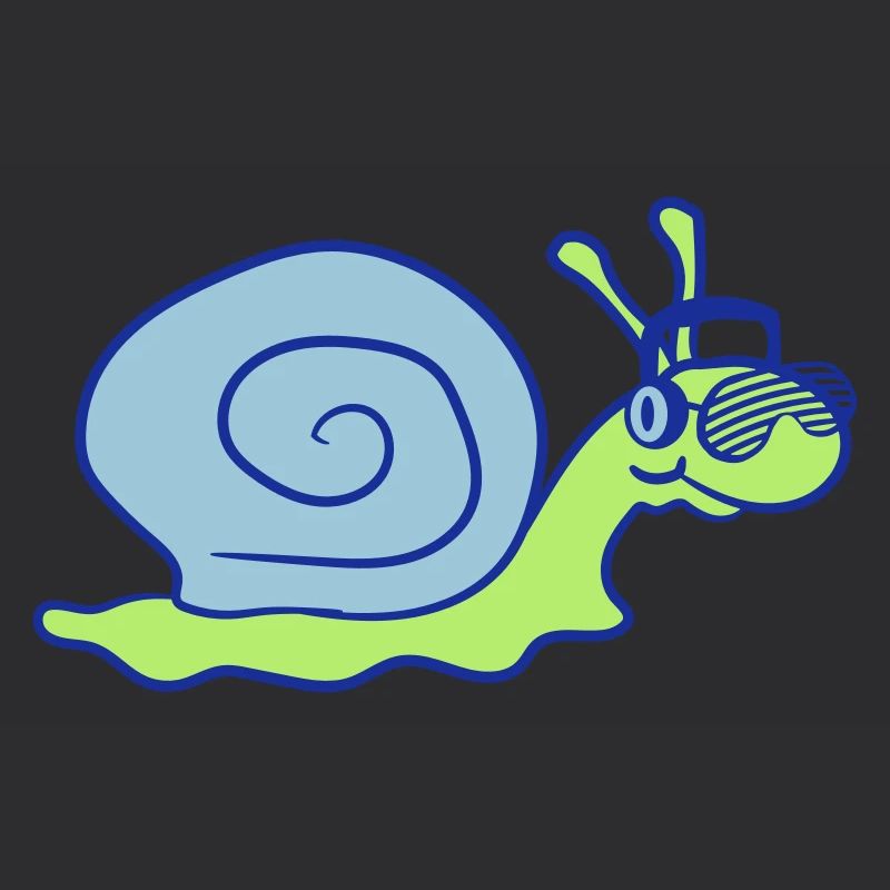 Cool DJ Snail Cute Shell