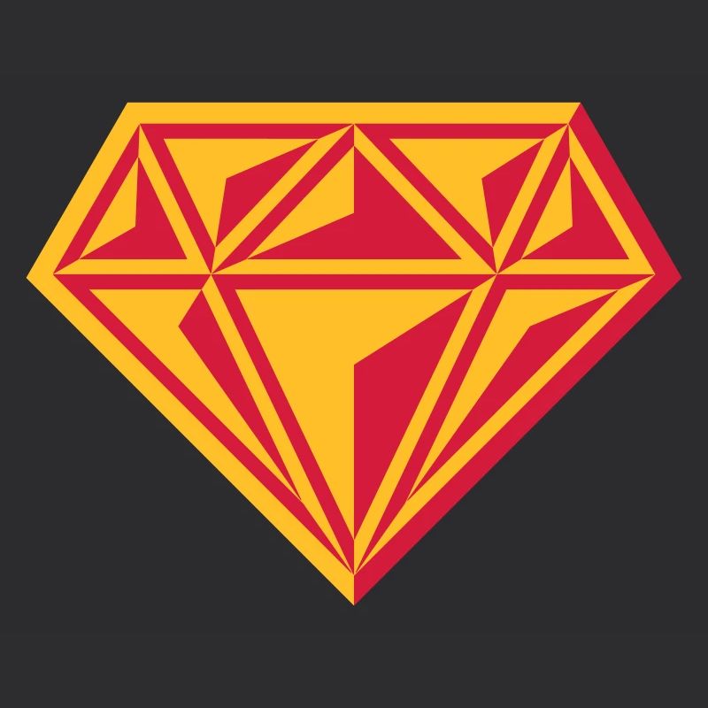 Diamond (Gemstone / Brilliant / Symbol / Red / 2C)
