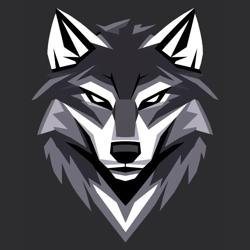 Conception de logo Wolf I Low Poly Art