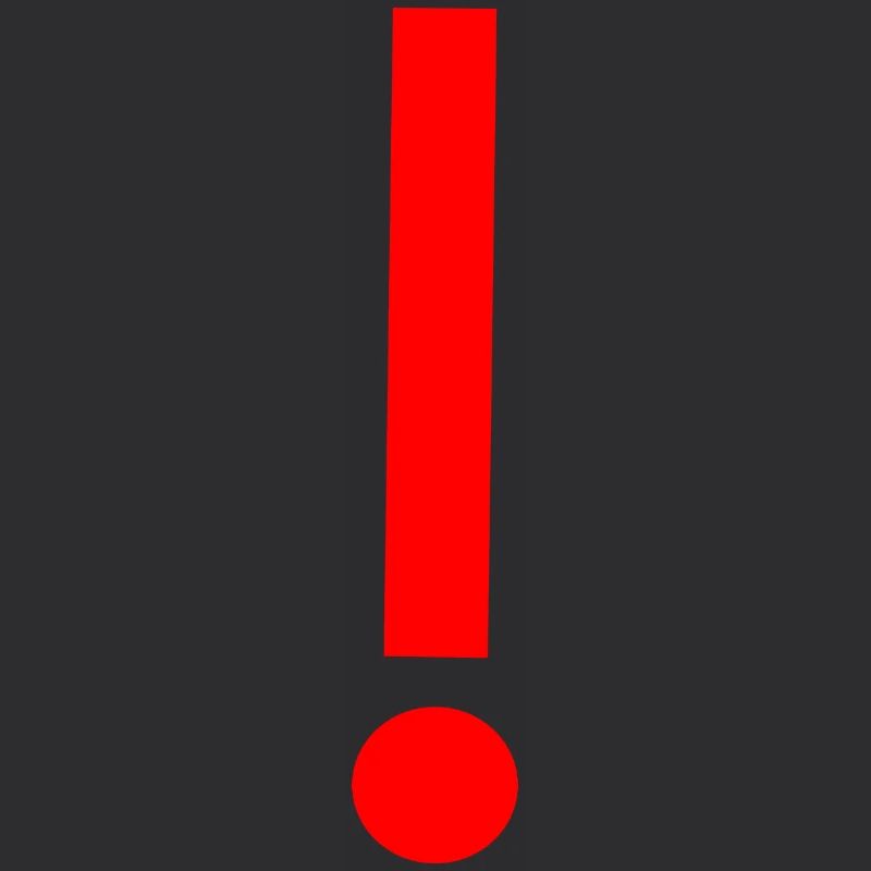 Red exclamation mark, template, pattern