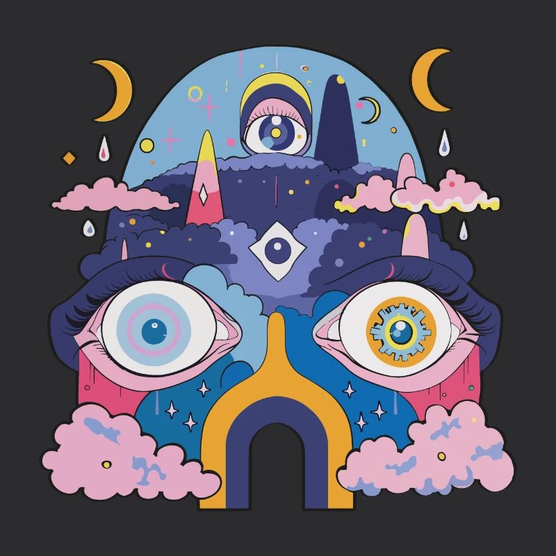 Psychedelischer Roboter
