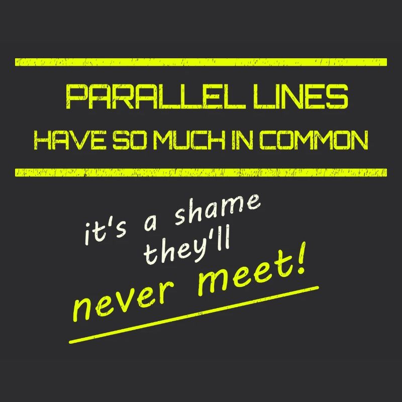 Funny Parallel Lines Math Tee
