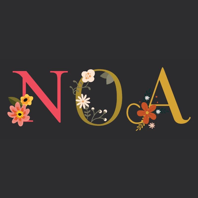 Nom de l’ANO décoré de fleurs