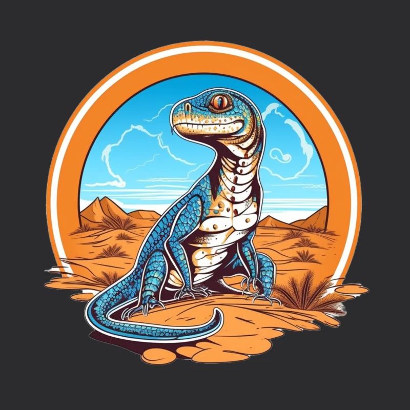 lézard dans la conception de paysage désertique
