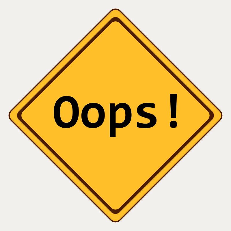 error, oops!, anpassbar
