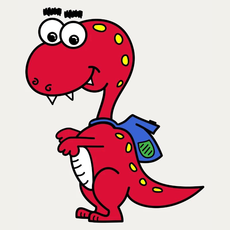 T-Rex with backpack
