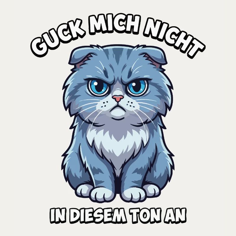Ne me regarde pas comme ça – chat de dessin animé