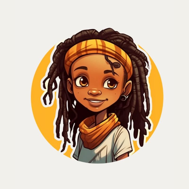 Style décontracté avec des dreadlocks avec un couvre-chef coloré