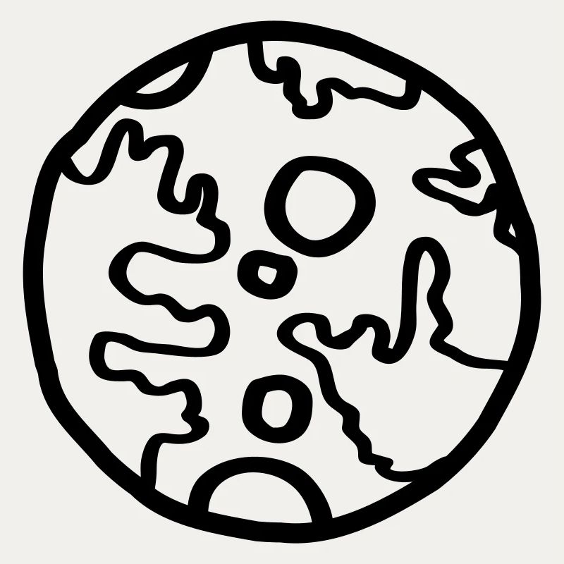 Planet Space Doodle Einfach