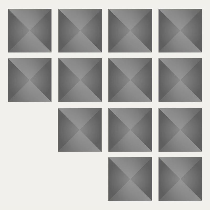 Minimalist Geometric Square Stud Pattern