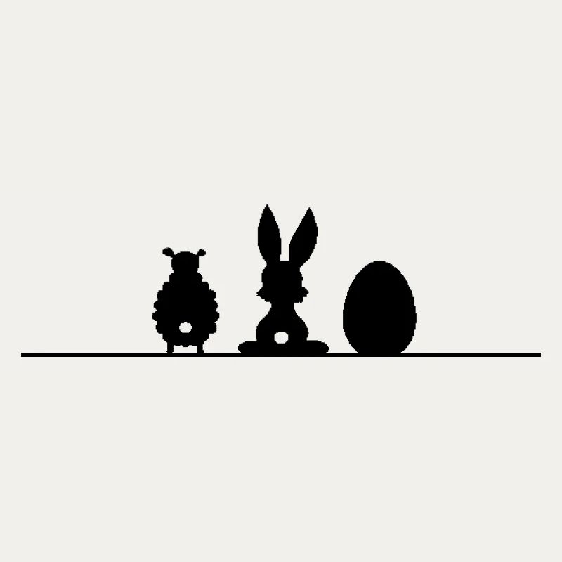 Easter Bunny Sheep Easter Egg Shadow