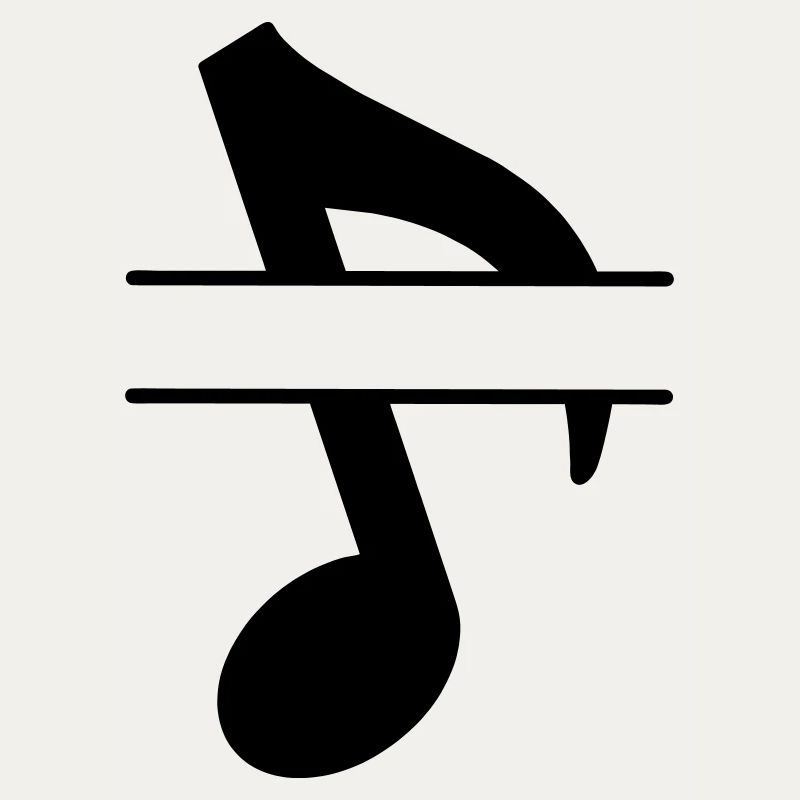 Text banner musical note