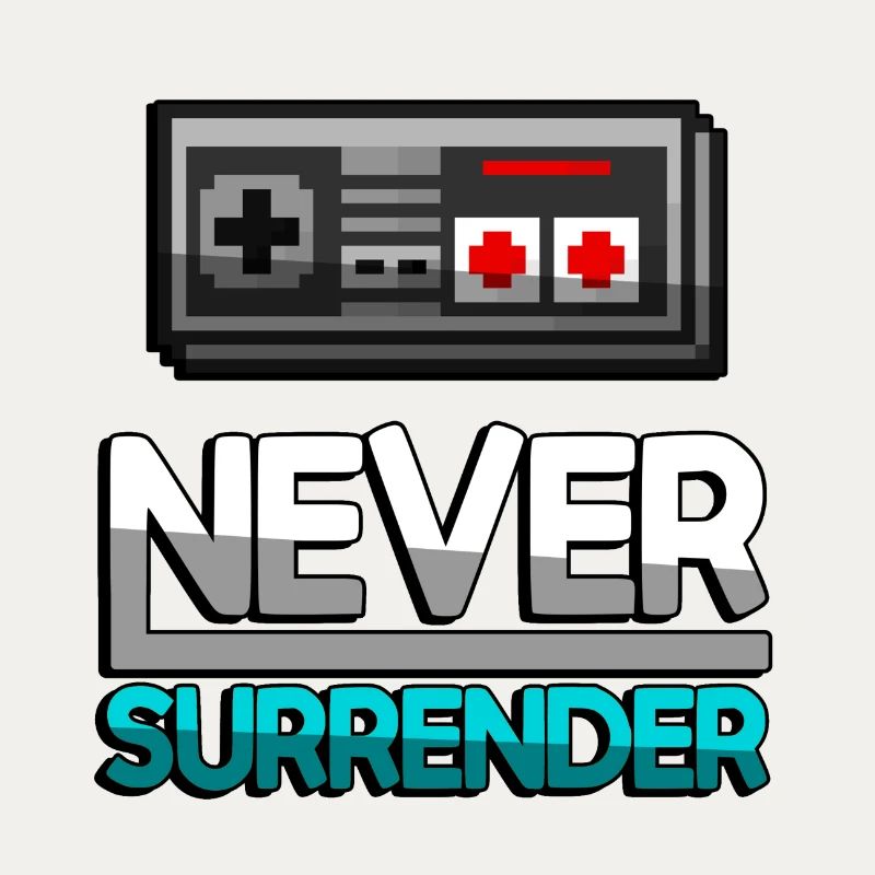 NEVER SURRENDER (Turquoise) + NES Controller - Gaming