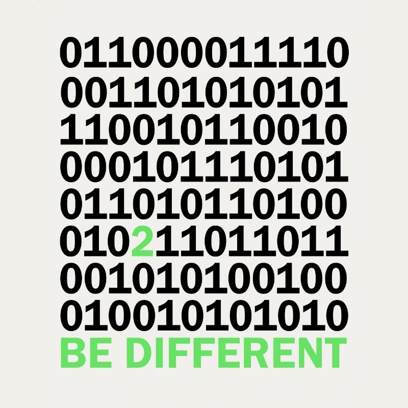 Cadeau Be Different Binary Code Nerd