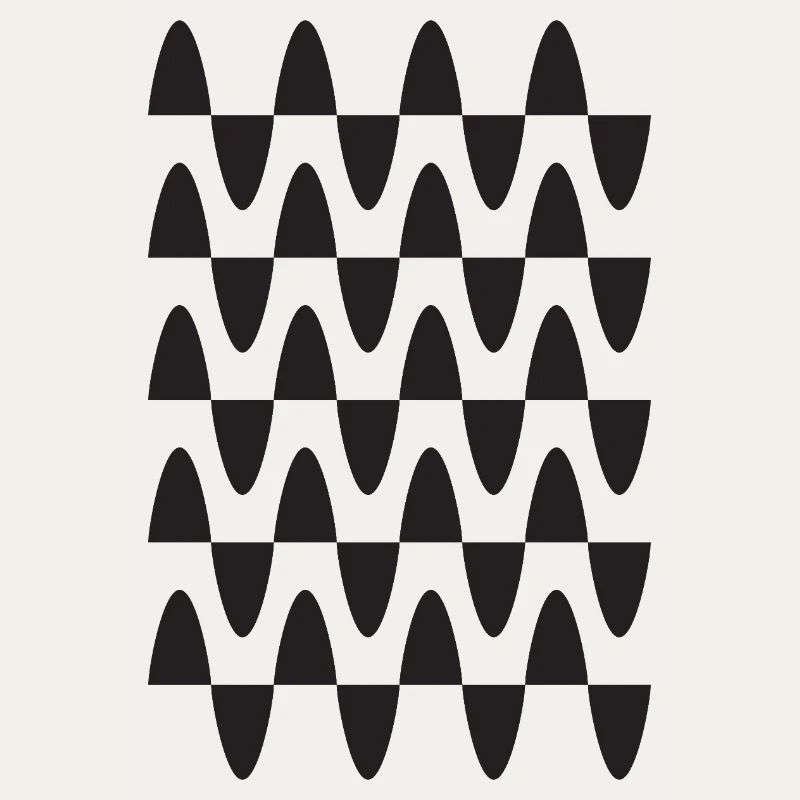 Midnight Wave Grid Pattern