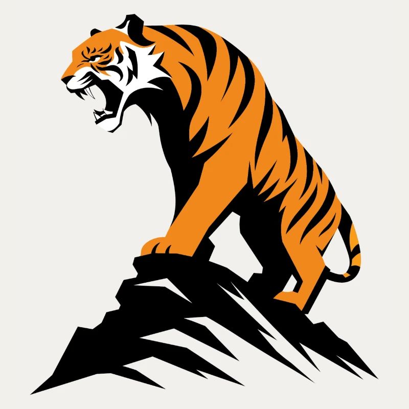 Tiger on a ledge