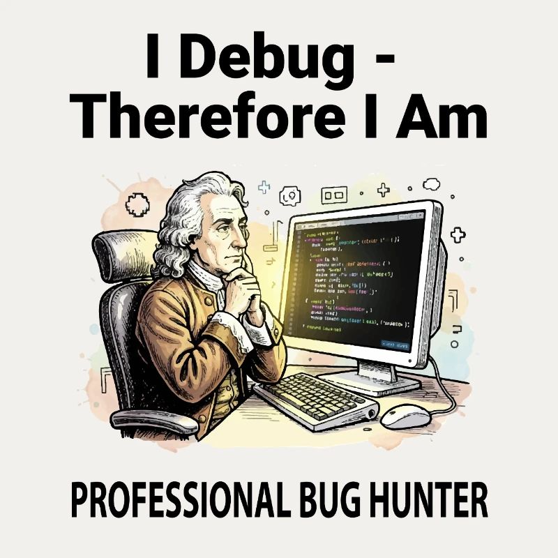 Retro Scholar at Coding Console - light background