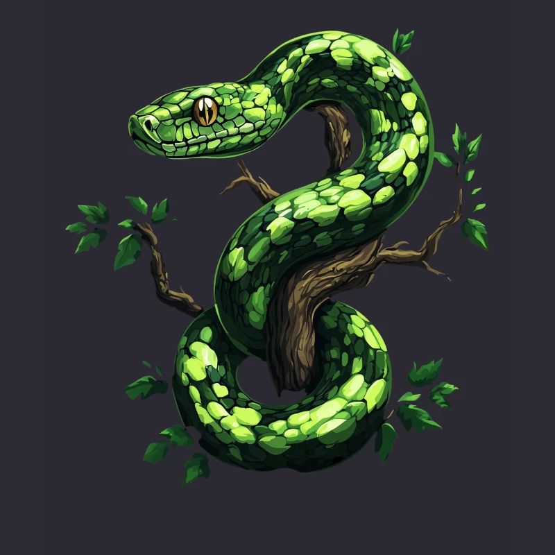 Green Tree Python Snakes Lover Terrarium