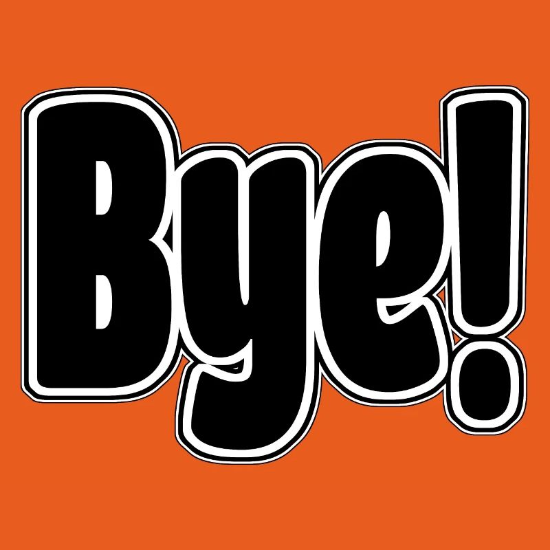 Bye!. Cheerful expression