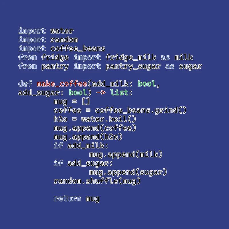 Python Make Coffee Function