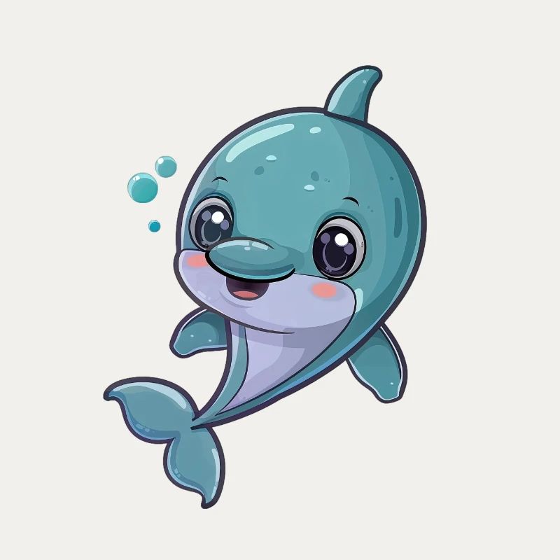 Cheerful dolphin underwater