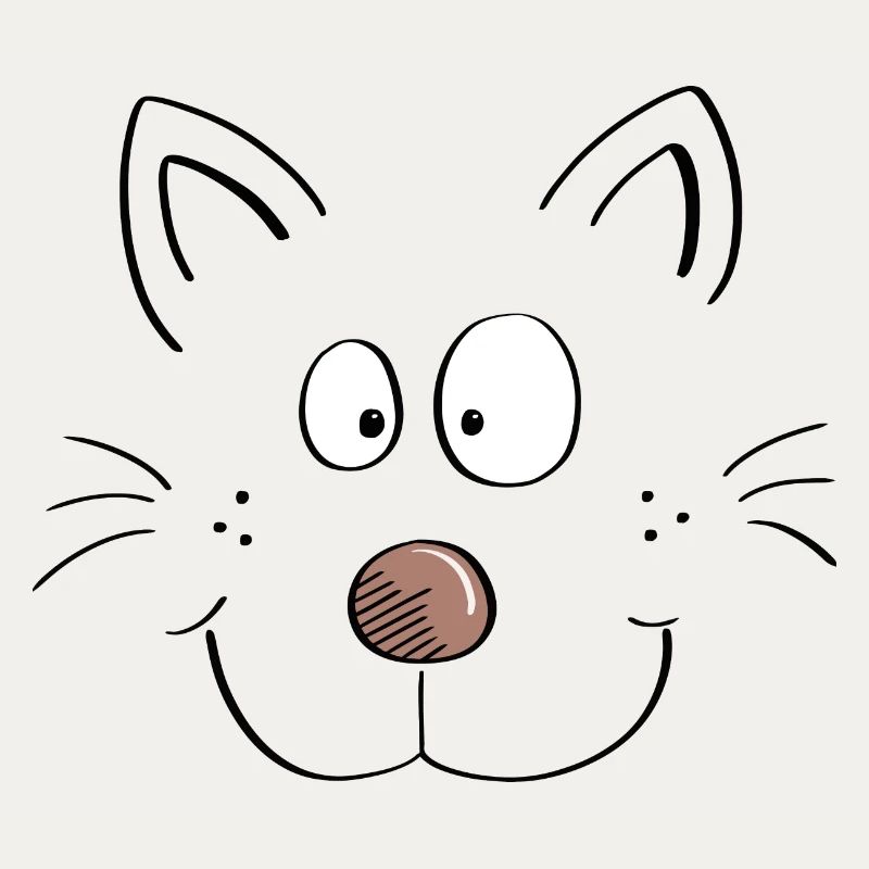 Visage de chats drôles - chat de dessin animé