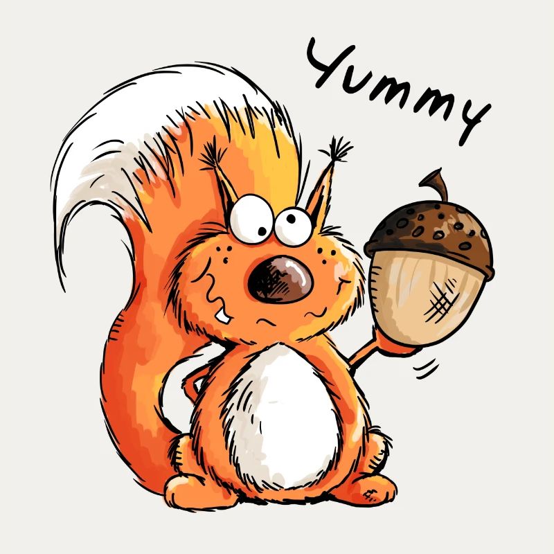 Yummy Eichhörnchen - Tier - Tiere - Comic