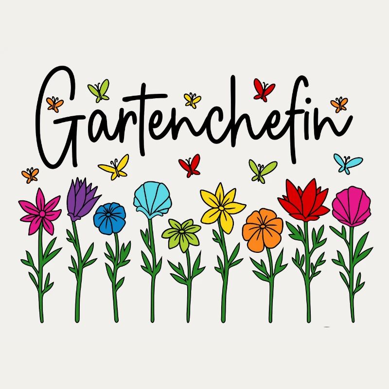 Garten Chefin Blumen Gartenarbeit Gartenchefin