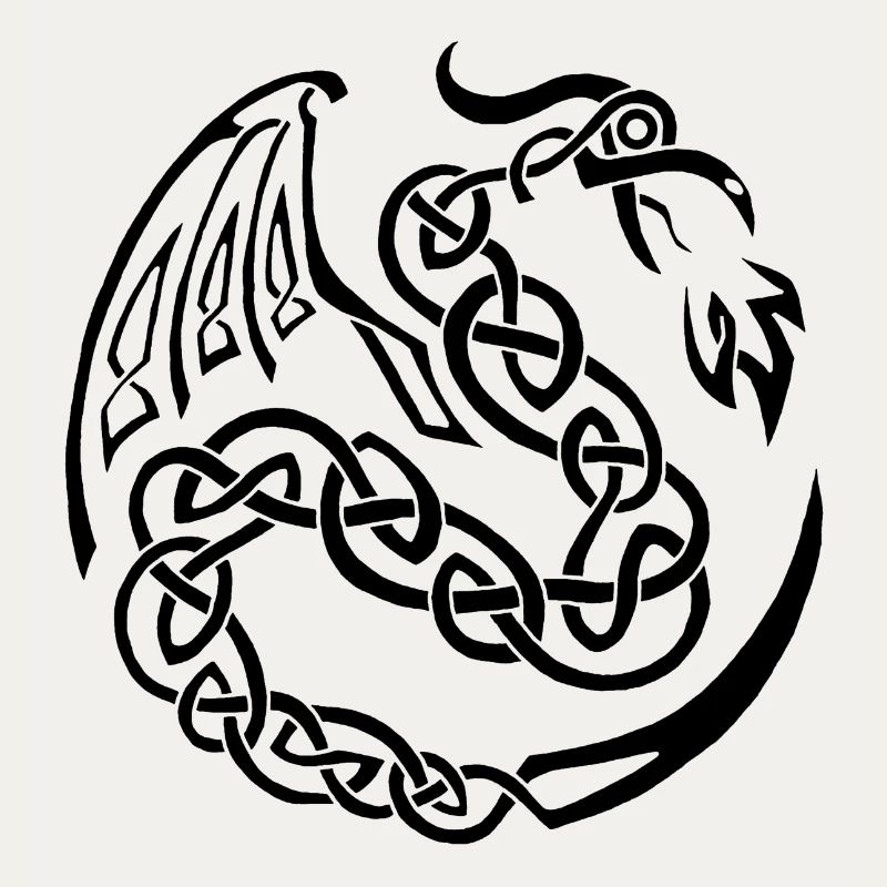 Dragon celte noir