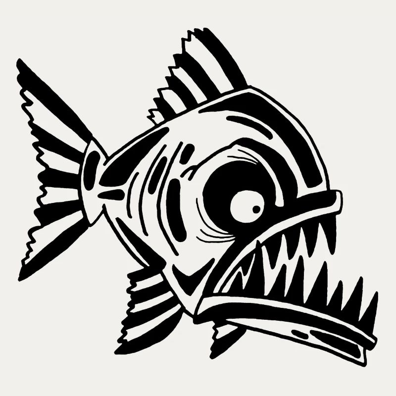 Fleischfressender Schwarzfisch