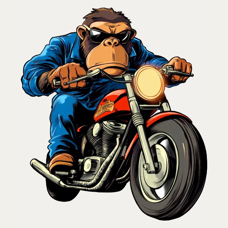 Motorcyclist Monkey