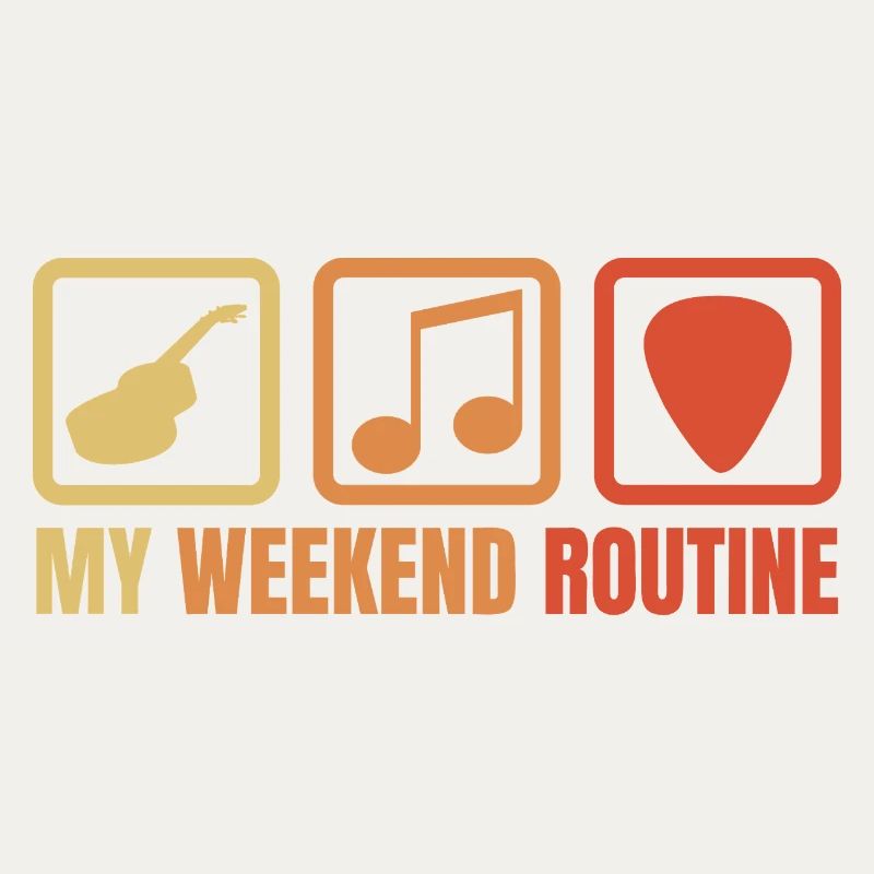 Gitarrist Wochenendroutine