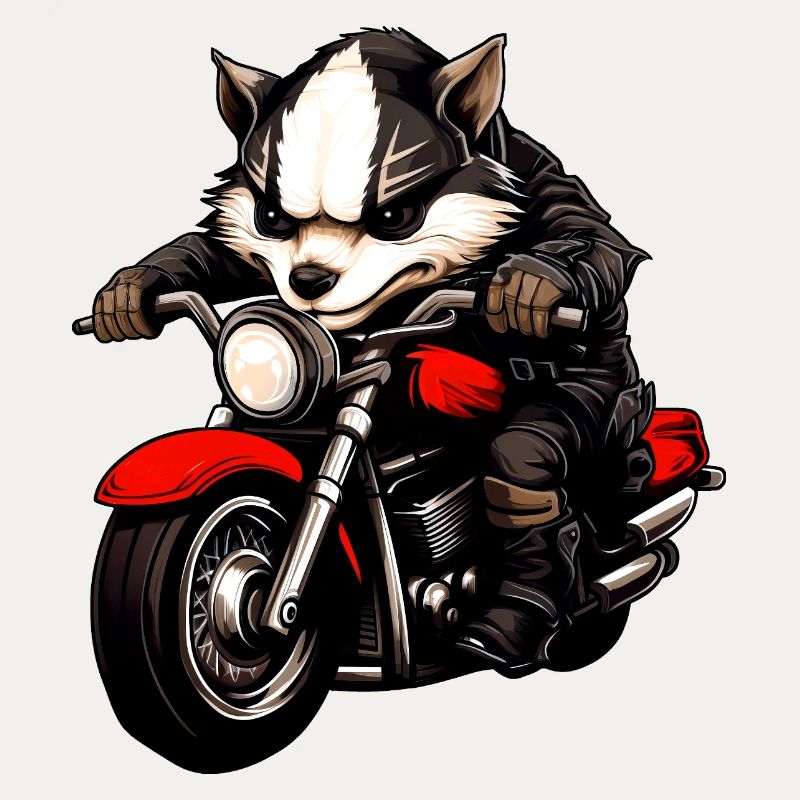 Motorradfahrer Dachs