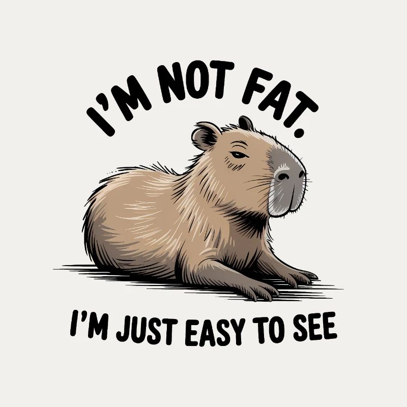 Ich bin nicht dick, ich bin nur leicht zu sehen - Lustiges Capybara
