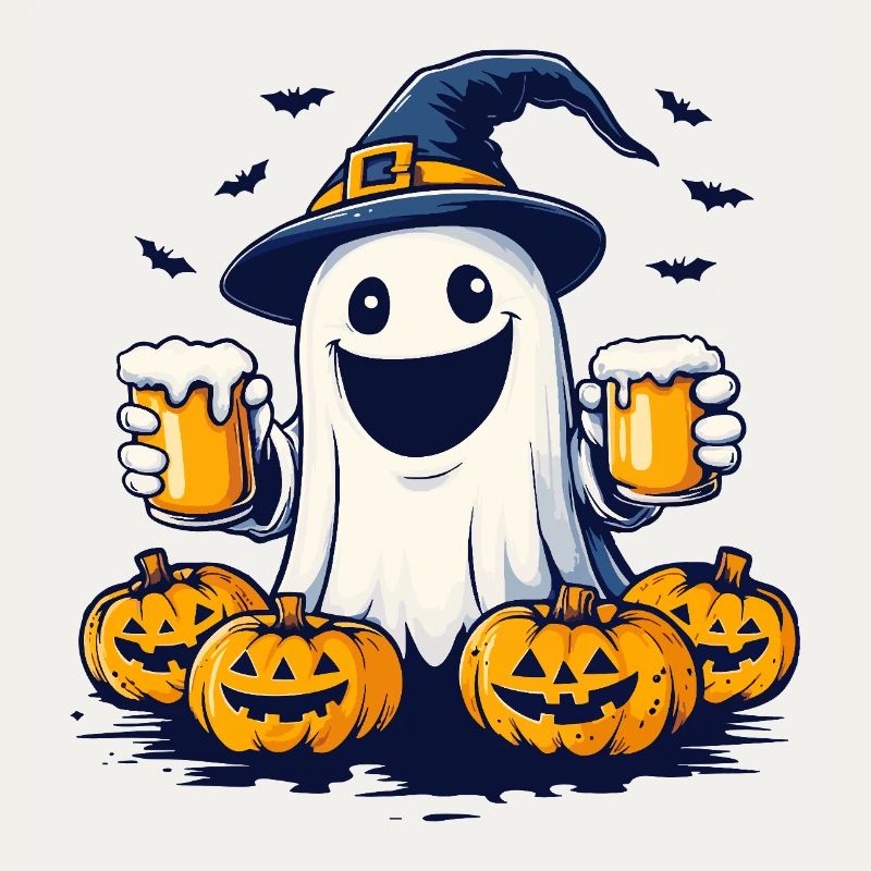 Halloween Ghost Ghost Beer Alcohol Funny
