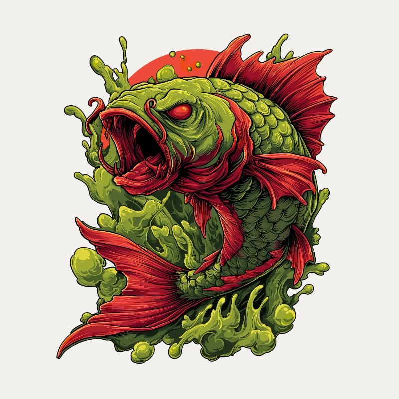 Smaragd-Koi-Wut-Spritzer
