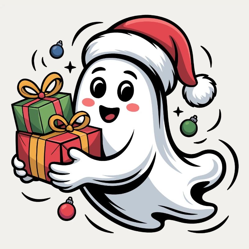 Weihnachtsgeist mit Geschenken