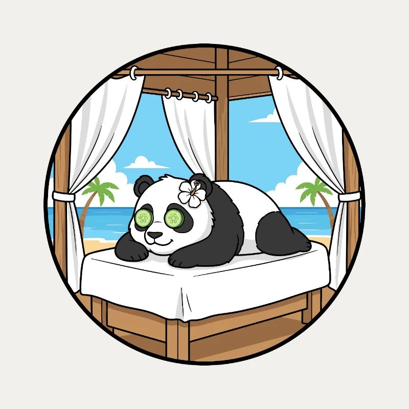 Spa plage Art relaxant de l’ours panda