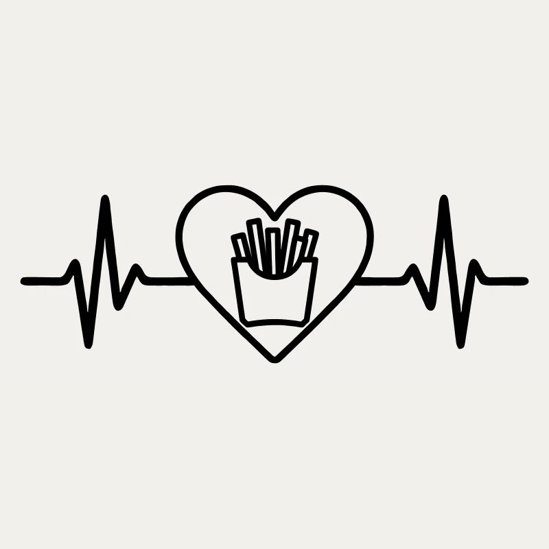 Frites Coeur Restauration rapide Collation