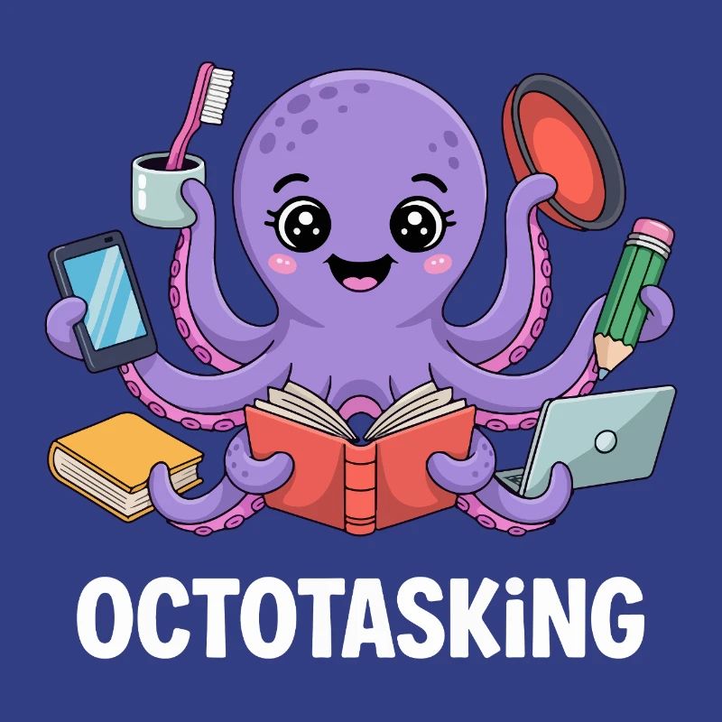Octotasking Krake im Multitasking Modus