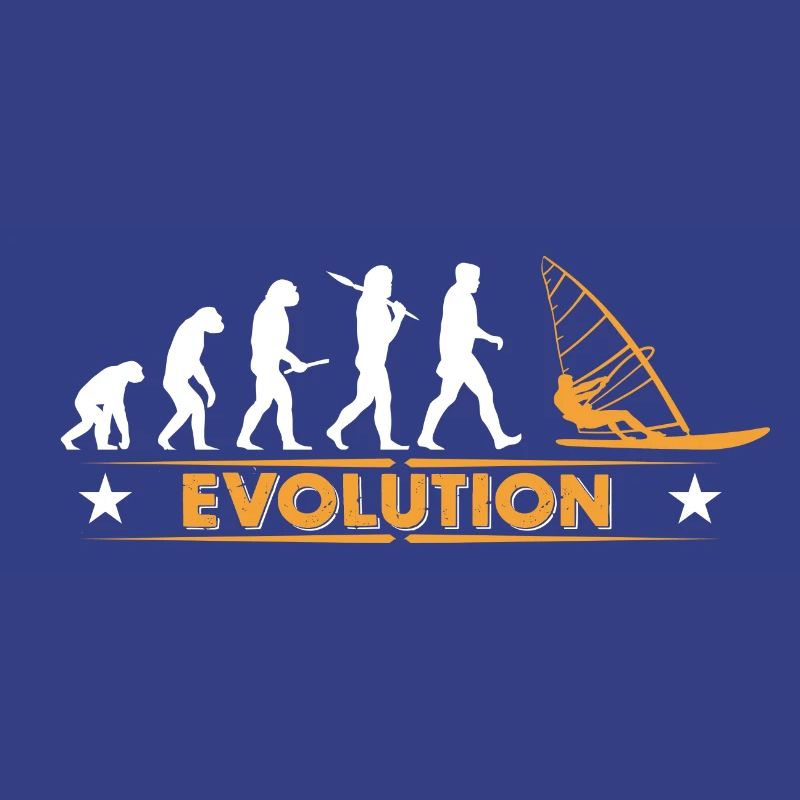 Windsurfing evolution - orange/white