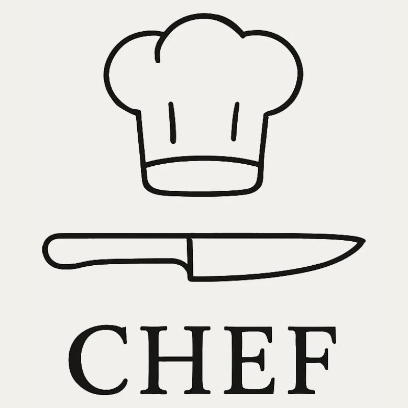 Icône de chef avec couteau